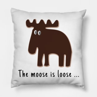 Brown Moose Pillow