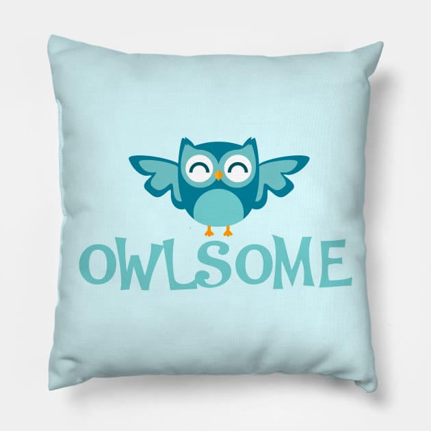 Owlsome Pillow by Liberty Art