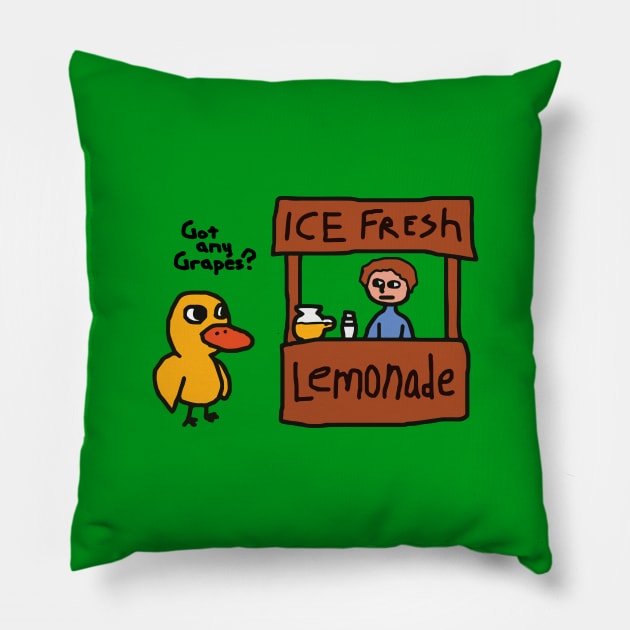 Got Any Grapes? Pillow by TonieTee