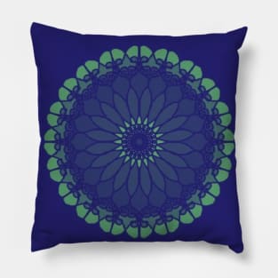 blue mandala Pillow