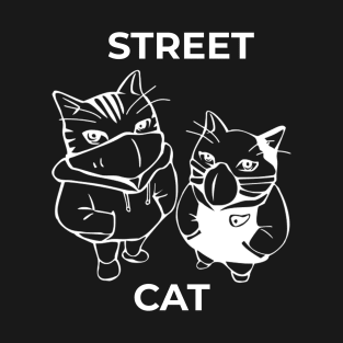 Street Cat Funny Design T-Shirt