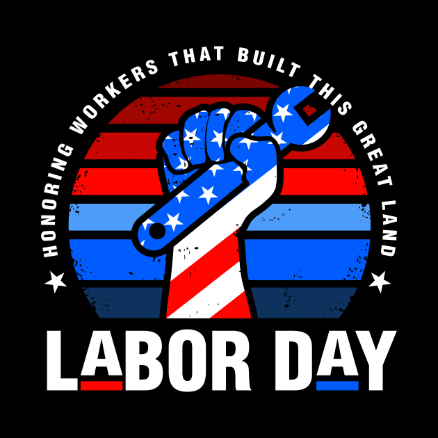 Labor Day USA Patriotic Design by JDawnInk