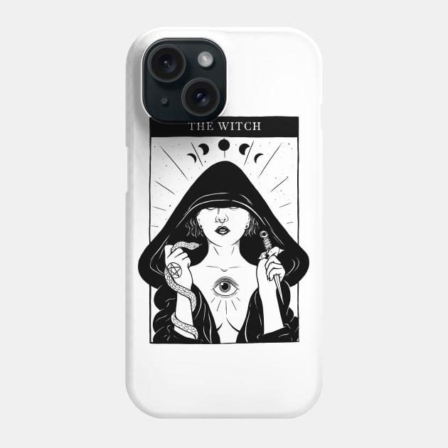 The Witch - Tarot Card Phone Case by olddesigntees