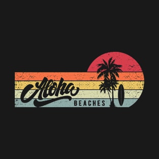 Aloha beaches summer vintage retro tee T-Shirt