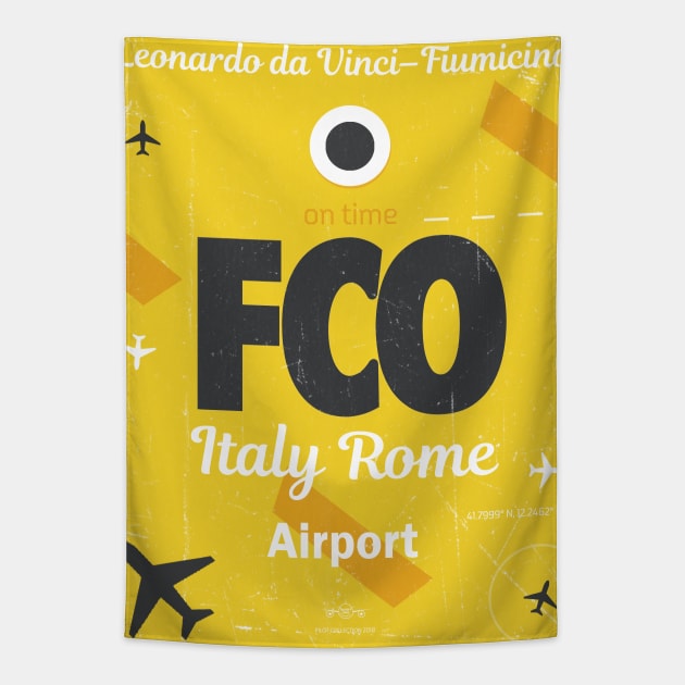 FCO Rome Italy Tapestry by Woohoo