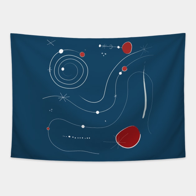 Miró tribute Tapestry by FoxAndBear