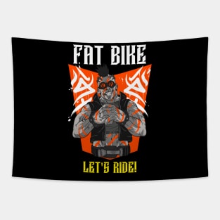 Fat Bike Let's Ride Mountain Biking MTB Tapestry