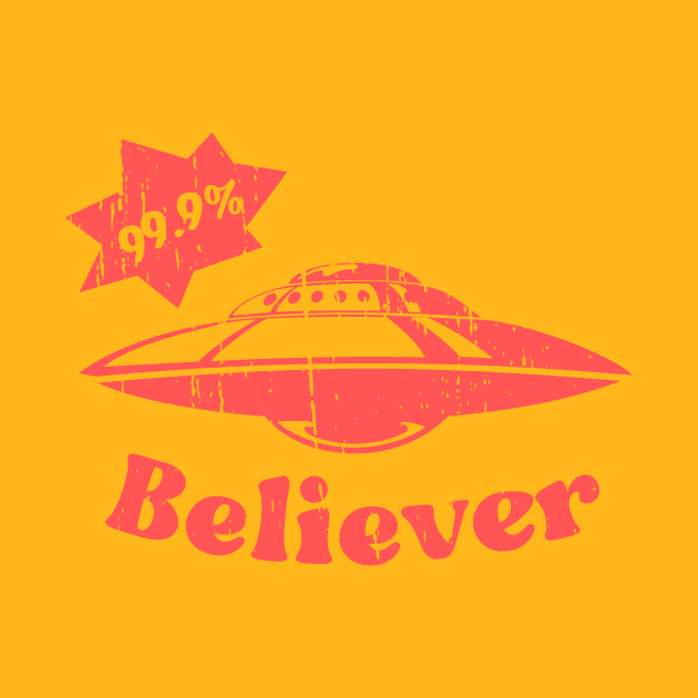 Funny UFO 99.9% Believer alien UAP by focodesigns