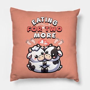 Pregnancy Eating For Two More Cute Cows Pillow