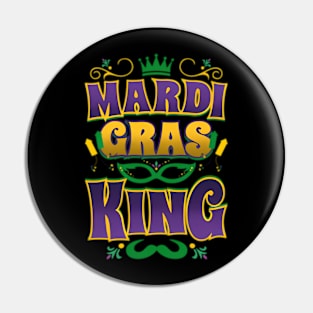 Back Print Mardi Gras King  Parade Mardi Gras Party Pin