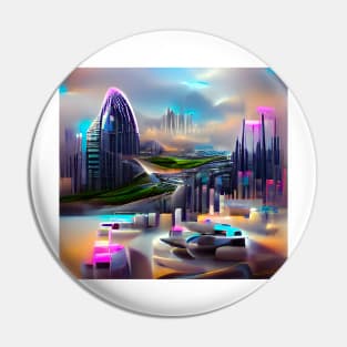Futuristic Advanced City Pin