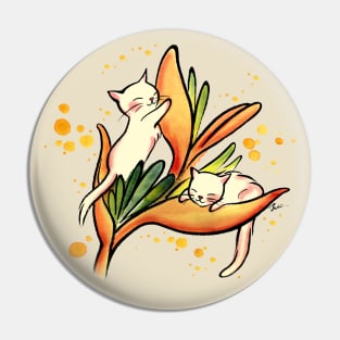 Yellow Heliconia cats Pin