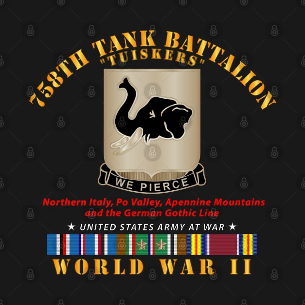 758th Tank Battalion - Tuskers - WWII  EU SVC by twix123844