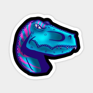 Dinosaur Blue Neon Magnet