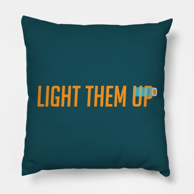 Light them up Pillow by badgerinafez