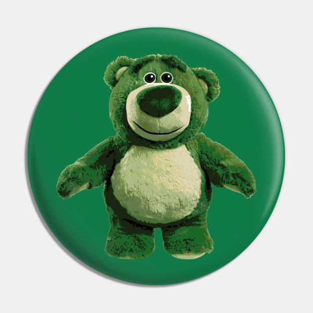 Green bear Pin by byb