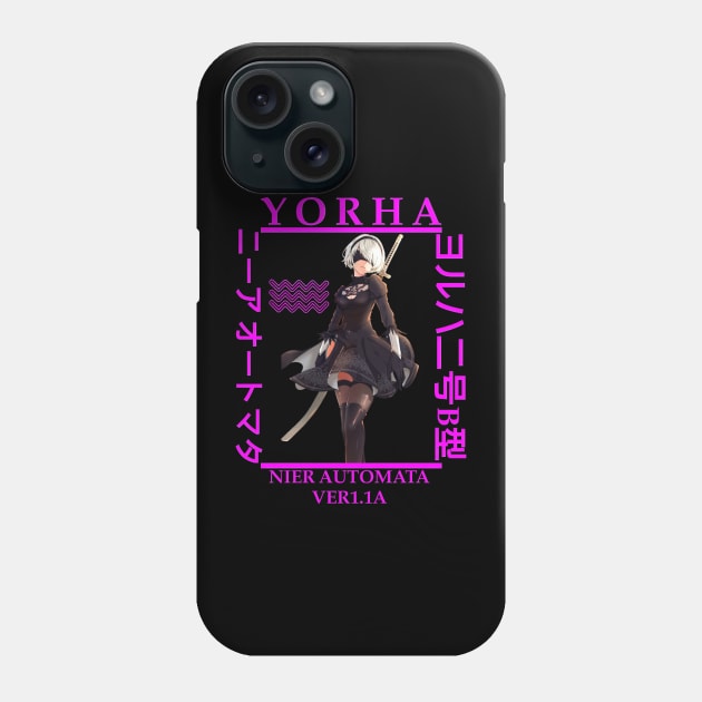 YoRHa 2-gou B-gata Nier Automata Phone Case by HammiltenJohn