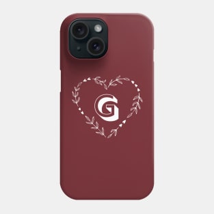 Letter G Flower Monogram Phone Case