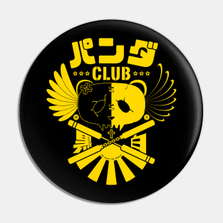 Panda Club Logo Design (Yellow) Pin