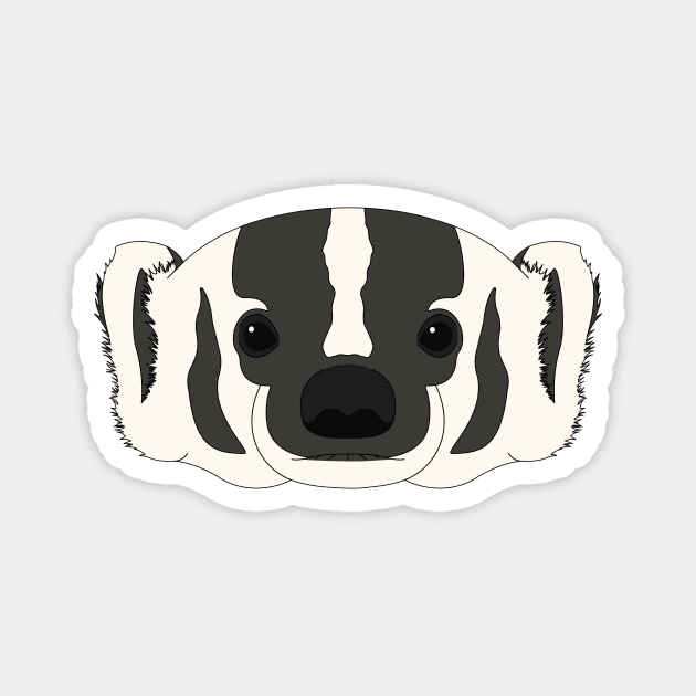 American Badger Magnet by ProcyonidaeCreative