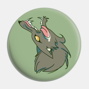 Wolf Bust (Green) Pin