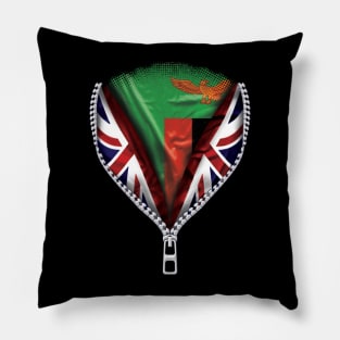 Zambian Flag  Zambia Flag zipped British Flag - Gift for Zambian From Zambia Pillow