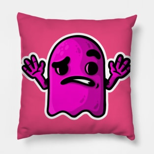 confused little pink ghost w Pillow