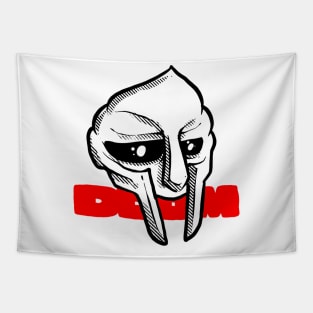 MF DOOM MASK RED Tapestry