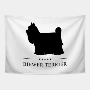 Biewer Terrier Black Silhouette Tapestry