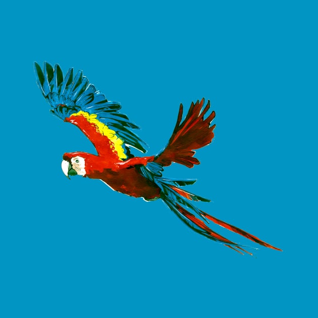 Scarlet Macaw 2 by A.E. Kieren Illustration