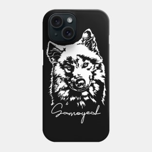 Samoyed dog lover portrait Phone Case