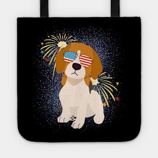 Cool Dog USA flag Patriotic 4th July independence day coolest shirt for july forth Tote