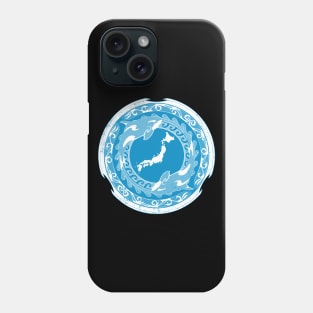 Orcas and map of Japan Phone Case