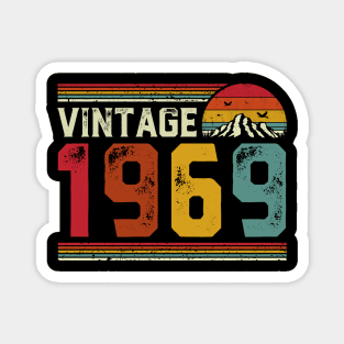 Vintage 1969 Birthday Gift Retro Style Magnet