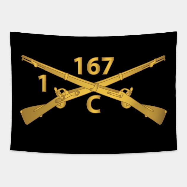 Company C,  1st Batalion, 167th Infantry Regiment - Inf Branch wo Txt X 300 Tapestry by twix123844