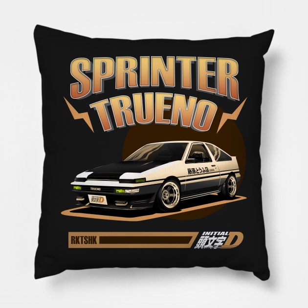 Initial d takumi toyota AE86 trueno Pillow by ASAKDESIGNS