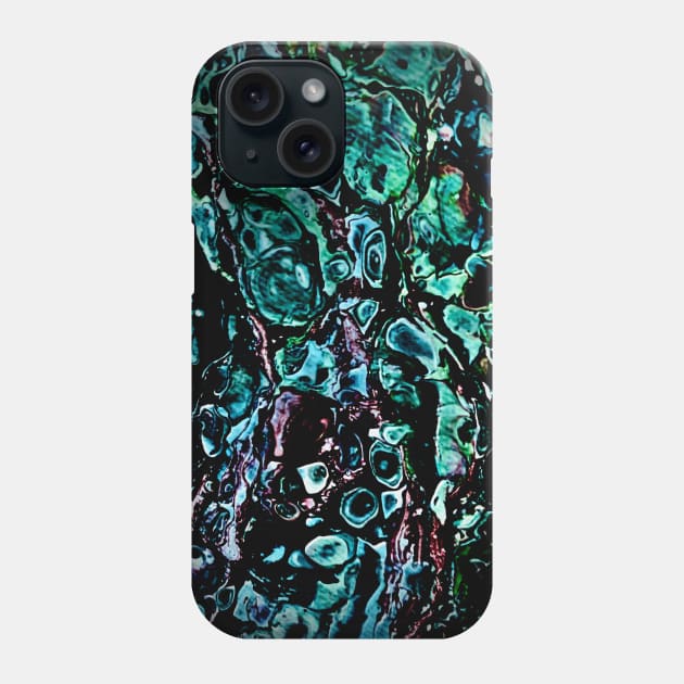 Acrylic abstract pour Phone Case by baksuart