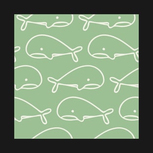 Cute Whales Pattern T-Shirt