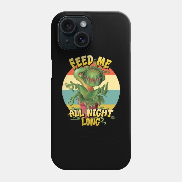 Fun Venus Fly Trap Carnivorous Plant Feed Me all Night Long Phone Case by Graphic Duster