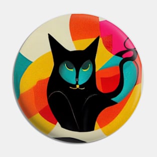 Abstract Cat Pin