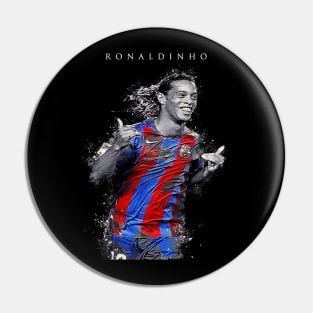 Ronaldinho in abstract art Pin