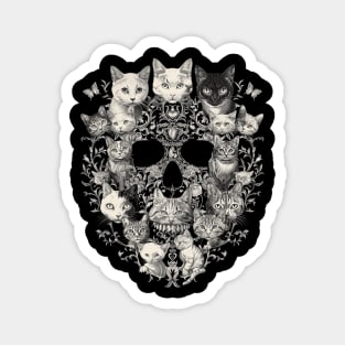 Cat Skull Art Magnet