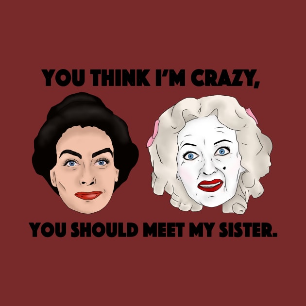 Whatever happened to Baby Jane, Sisters, Bette Davis, Joan Crawford Inspired Illustration by MelancholyDolly