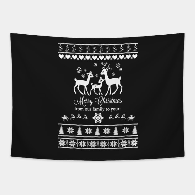 Merry Christmas Family Tapestry by bryanwilly