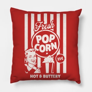 Fresh Popcorn Sign Costume for Halloween Funny Retro Vintage Pillow