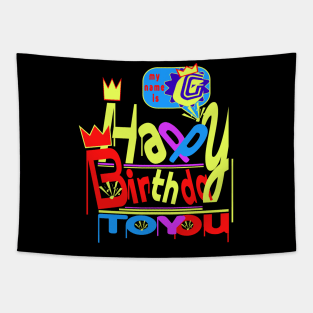 Happy Birthday Alphabet Letter (( G )) Dazzling Creative Design Tapestry