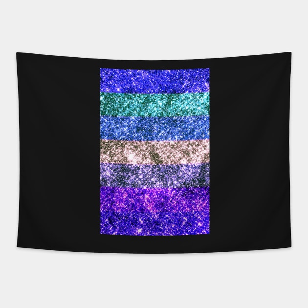 Glitter effect stripes Tapestry by MinnieWilks