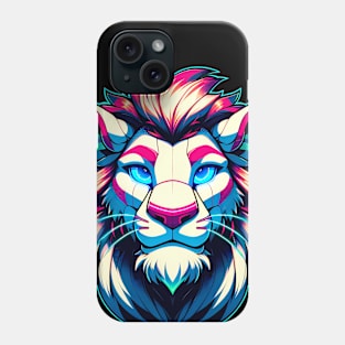 Cyberpunk Neon Furry Anthro Lion V2 Phone Case