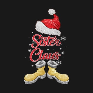 Santa Sister Claus Merry Christmas Matching Family Group T-Shirt