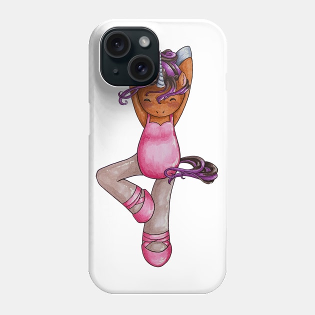 Ballerina Unicorn Phone Case by Thedustyphoenix